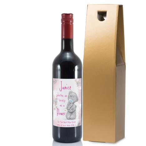 Personalised Me to You Lovely As A Flower Red Wine Extra Image 3